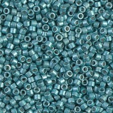 Miyuki delica Beads 11/0 - Galvanized semi-frosted dark aqua DB-1183